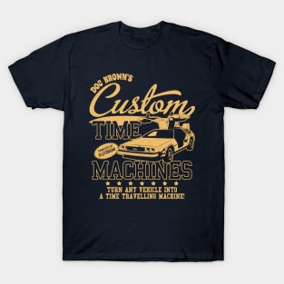 Vintage Retro Time Machine Sci-fi Movie Garage Poster Gift For Science Fiction Fans T-Shirt